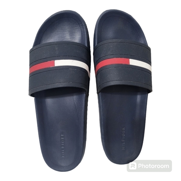 Tommy Hilfiger Blue Sandal Slide Mens 12 - Picture 1 of 6